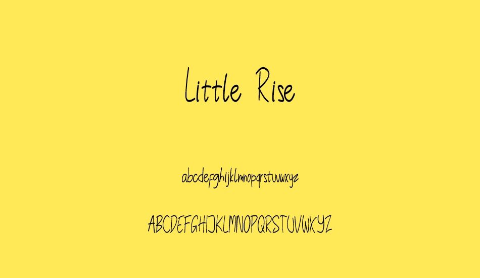 Little Rise font