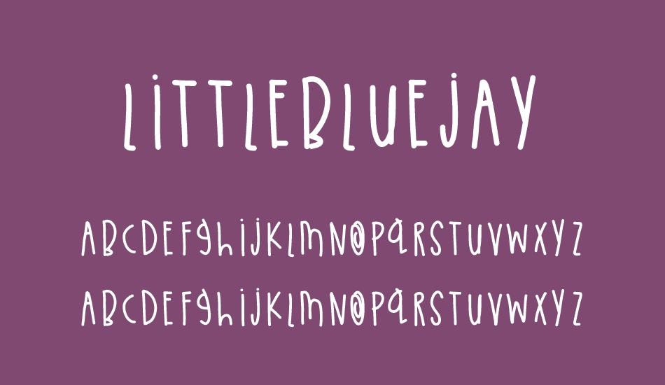 LittleBlueJay font