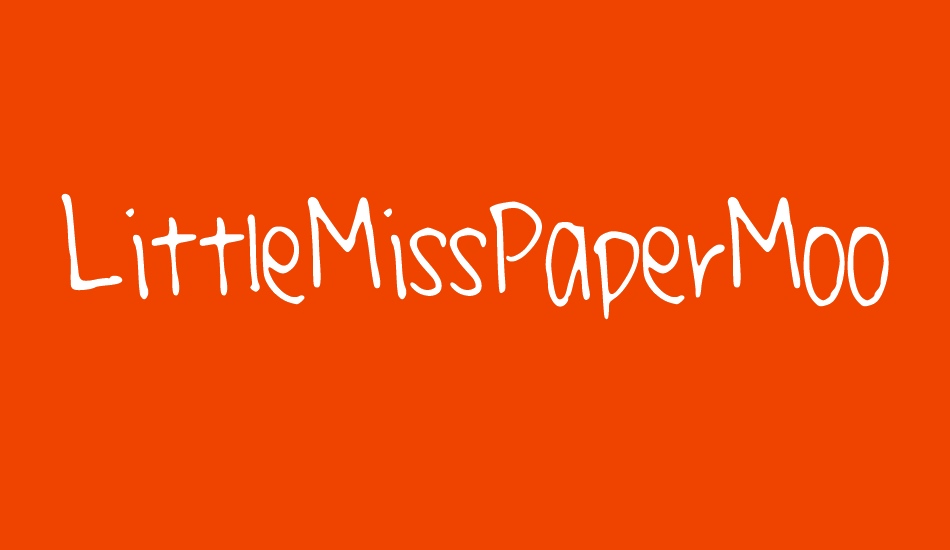 LittleMissPaperMoonsHandwriting font big