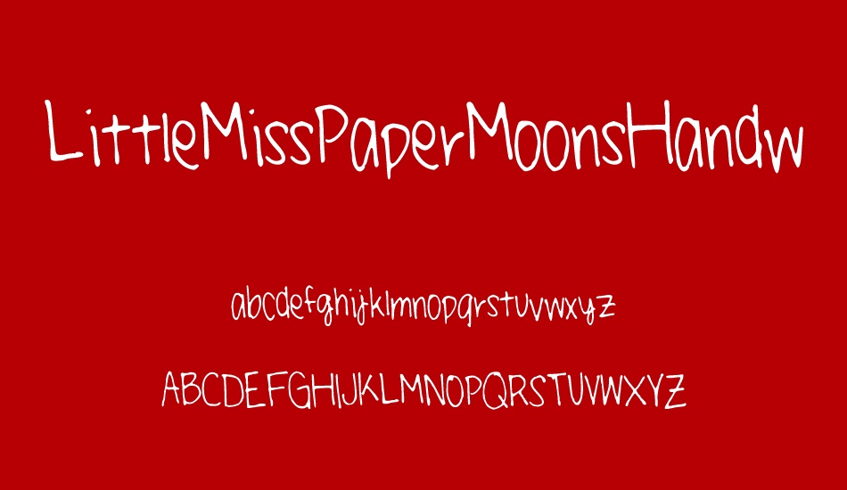 LittleMissPaperMoonsHandwriting font