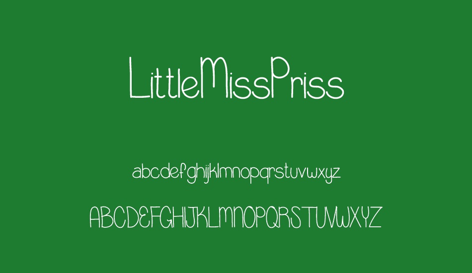 LittleMissPriss font