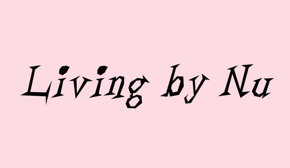 Living by Numbers font big