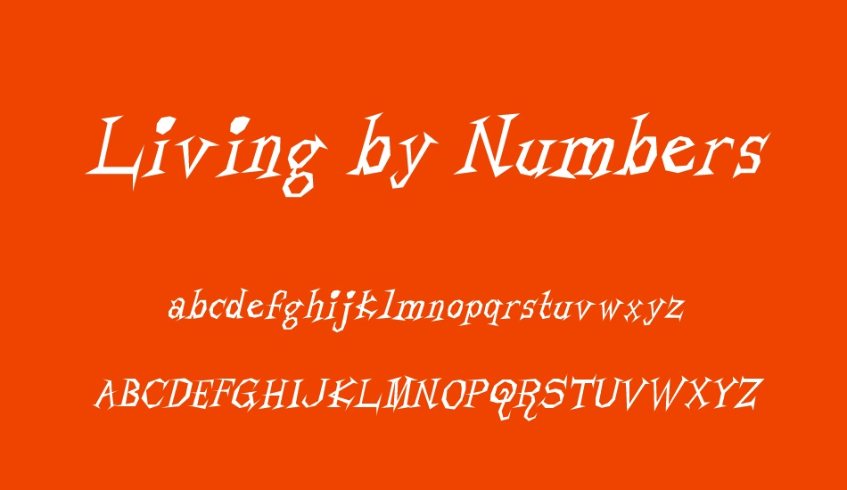 Living by Numbers font