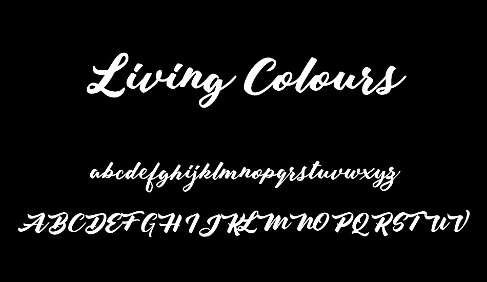 Living Colours Personal Use font