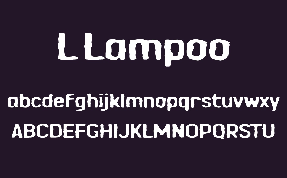 L Lampoo font