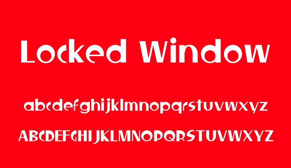 Locked Window font