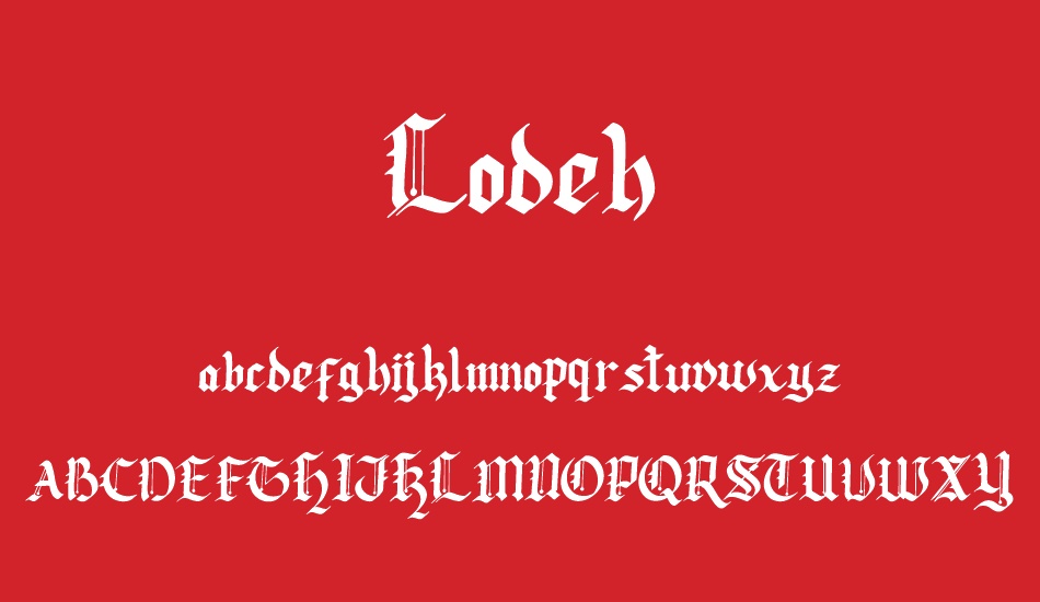 Lodeh font