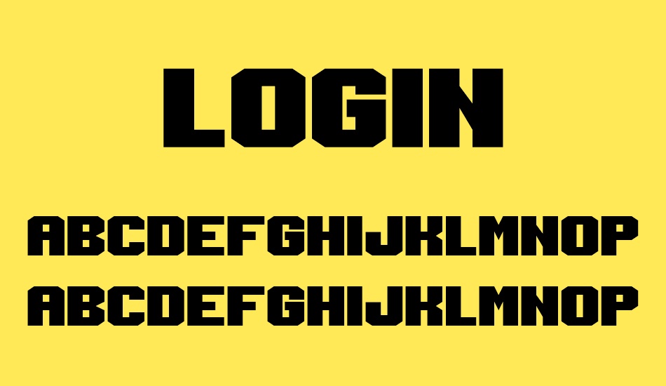 Login font