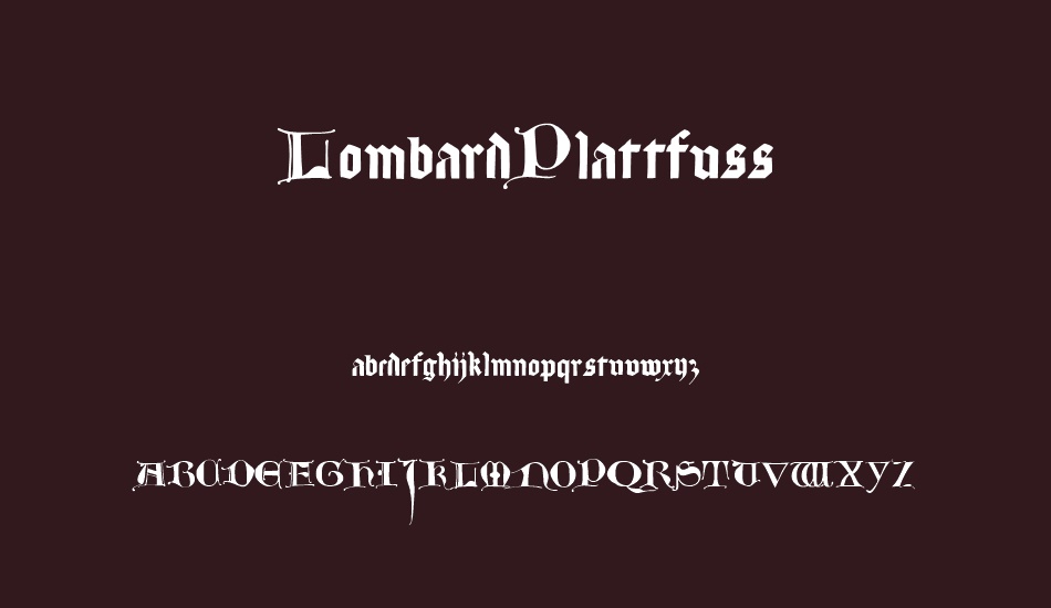 LombardPlattfuss font