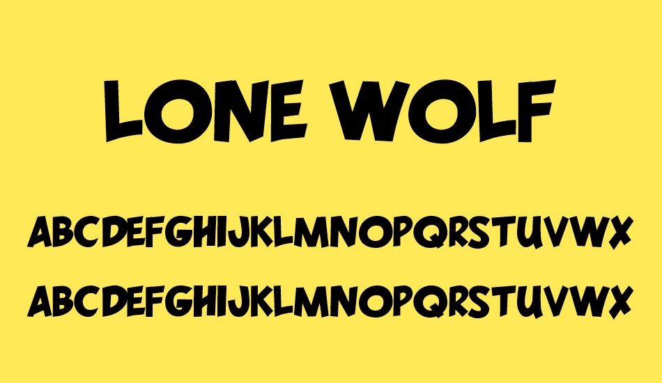 LONE WOLF PERSONAL USE font
