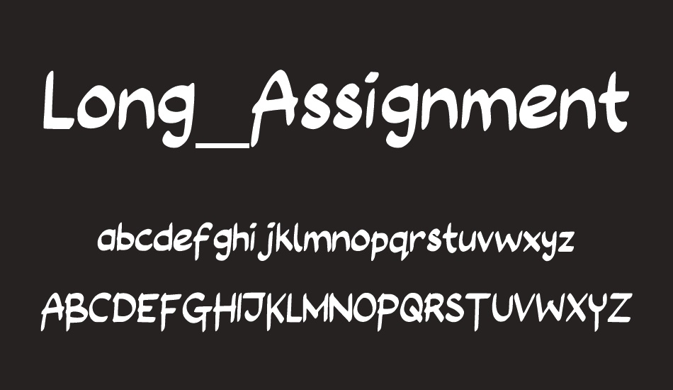 Long_Assignment font