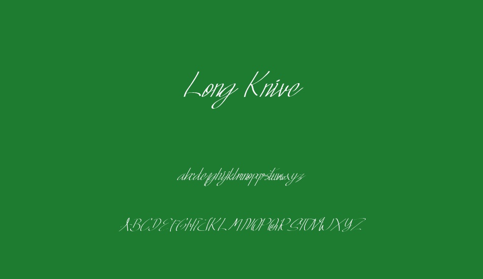 Long Knive font