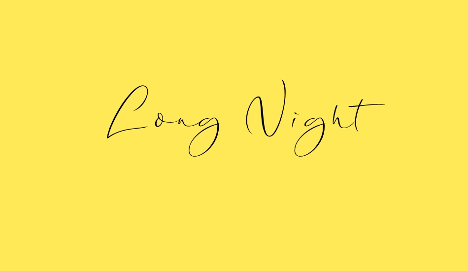 Long Night Demo font big