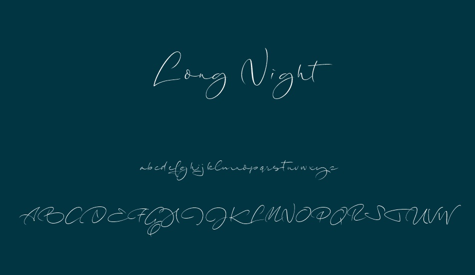 Long Night Demo font