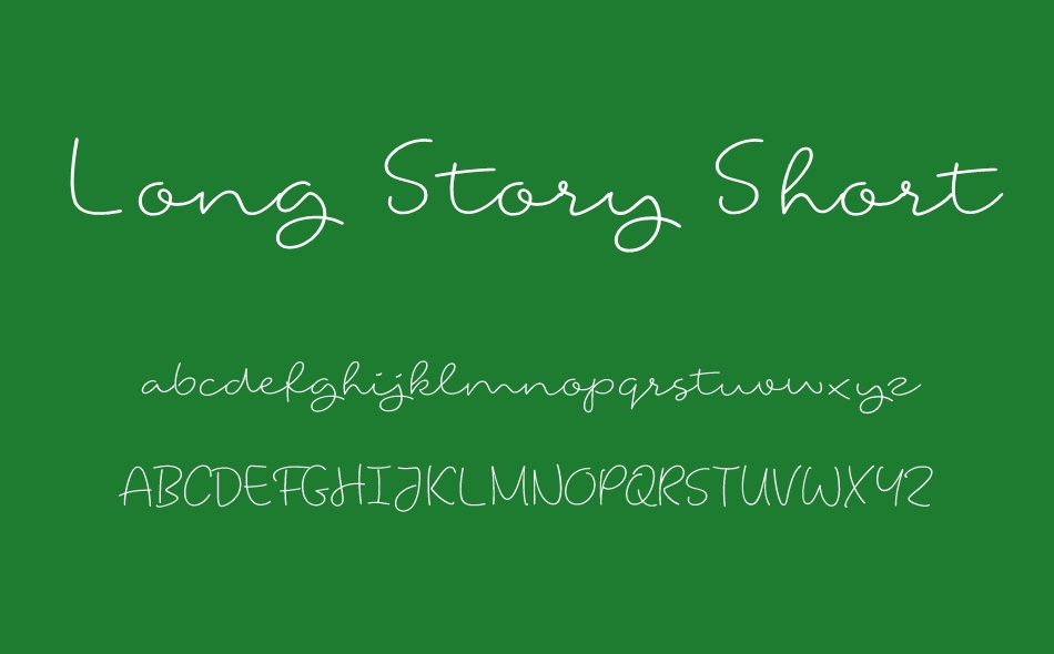 Long Story Short font