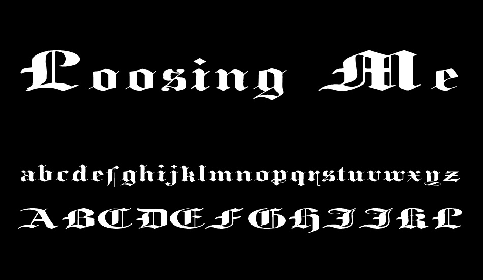 Loosing Memory font