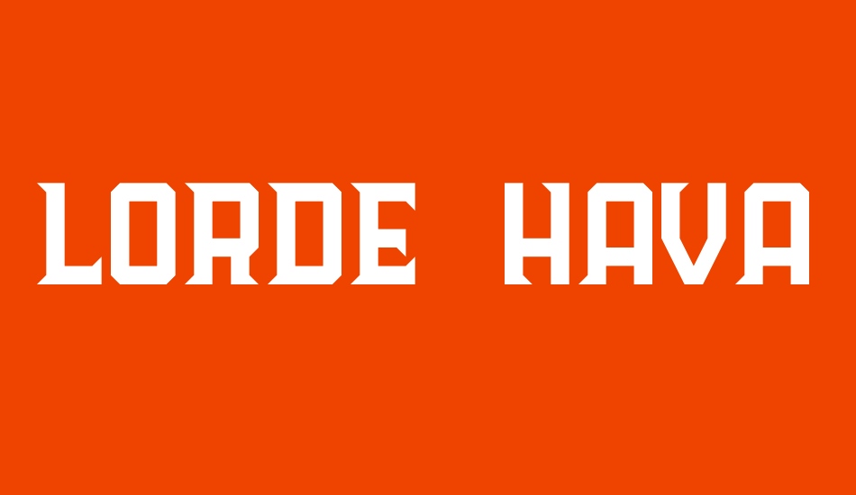 Lorde Havana font big