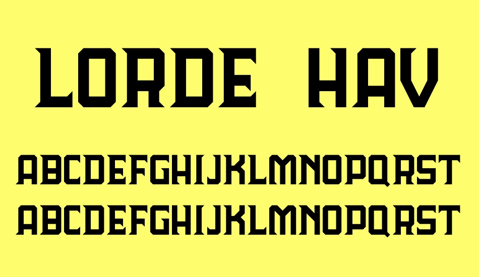 Lorde Havana font