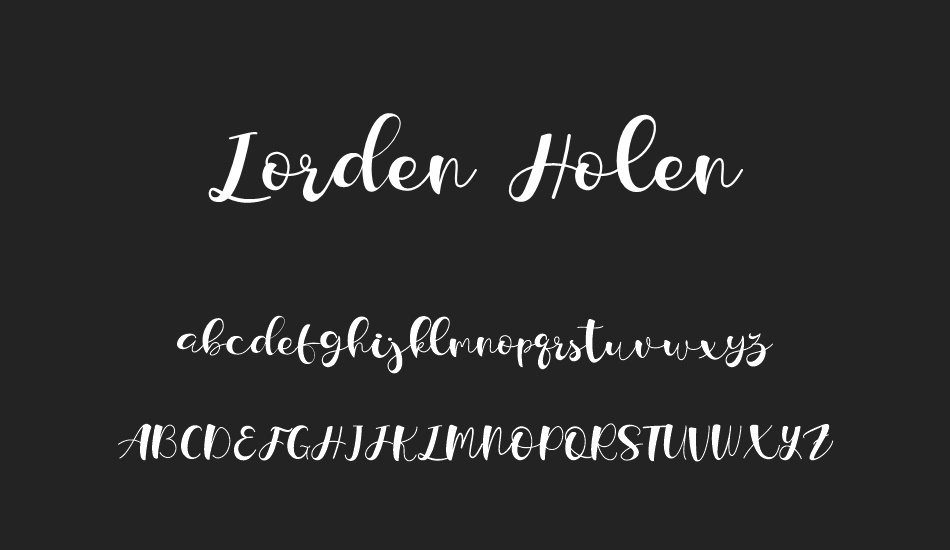 Lorden Holen font