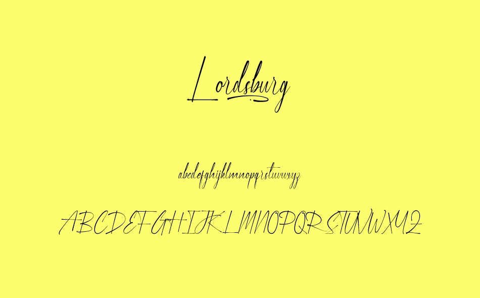 Lordsburg font