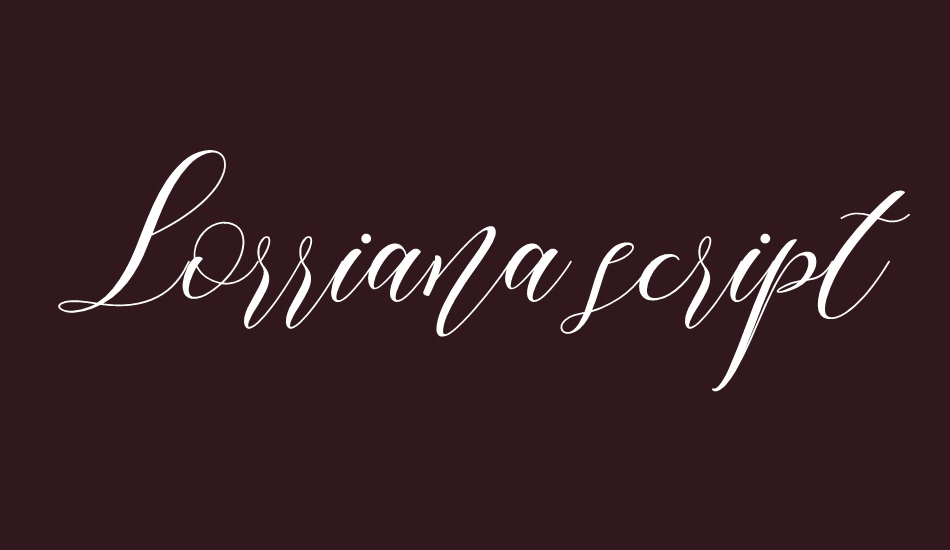 Lorriana script font big