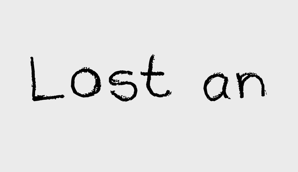 Lost and Found font big