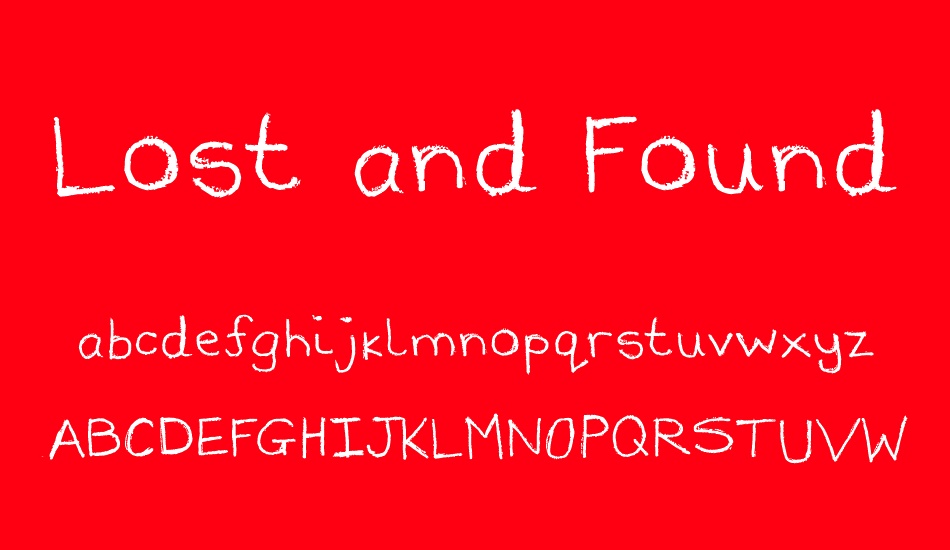 Lost and Found font