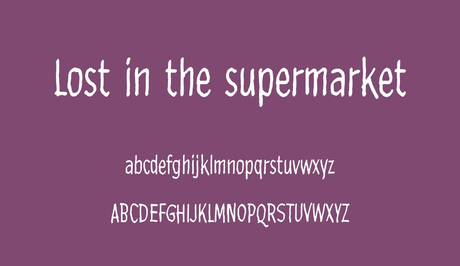 Lost in the supermarket font