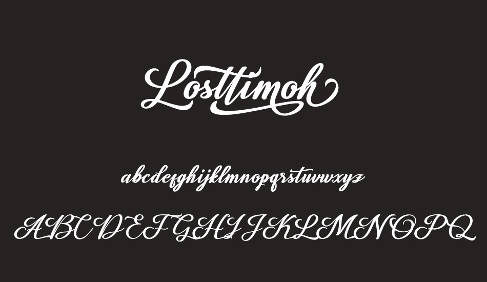 Losttimoh font