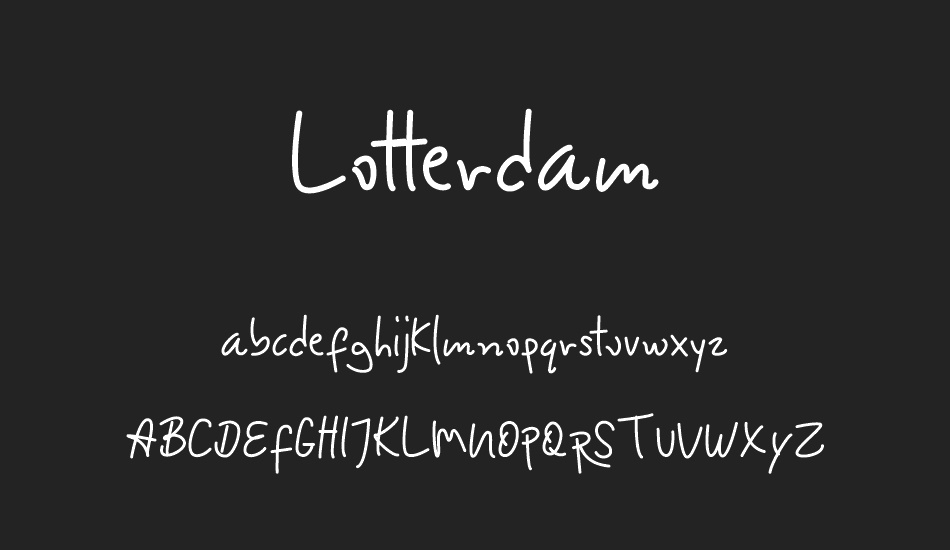 Lotterdam font