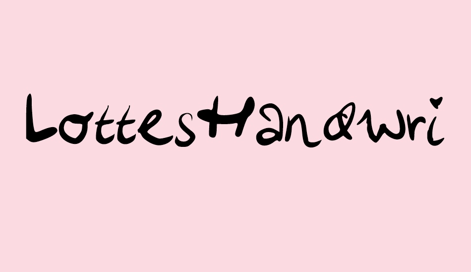 LottesHandwriting font big