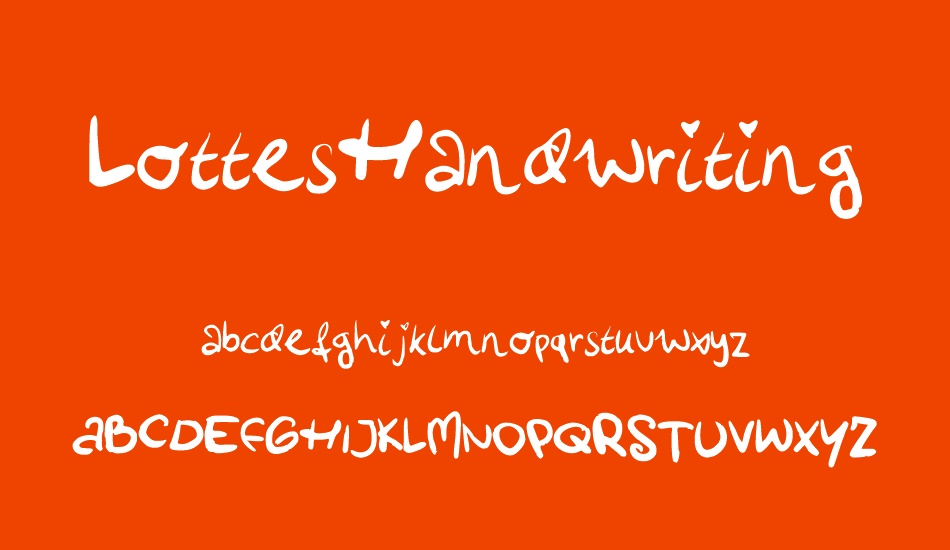 LottesHandwriting font