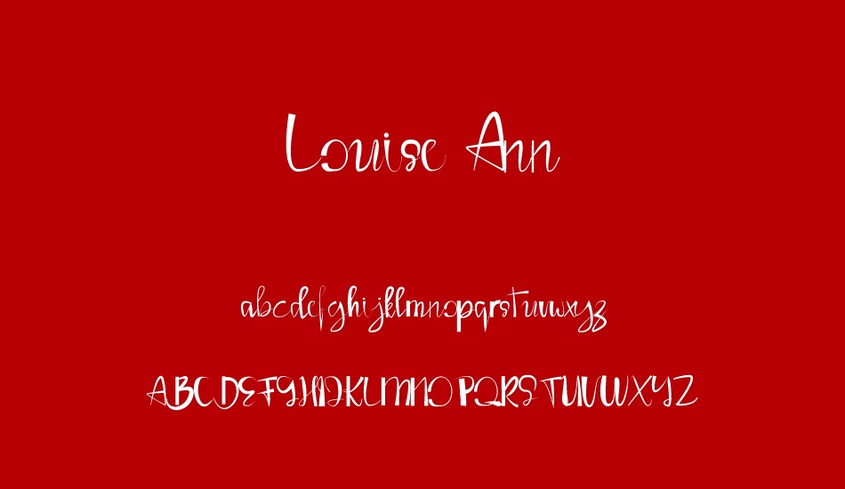 Louise Ann font