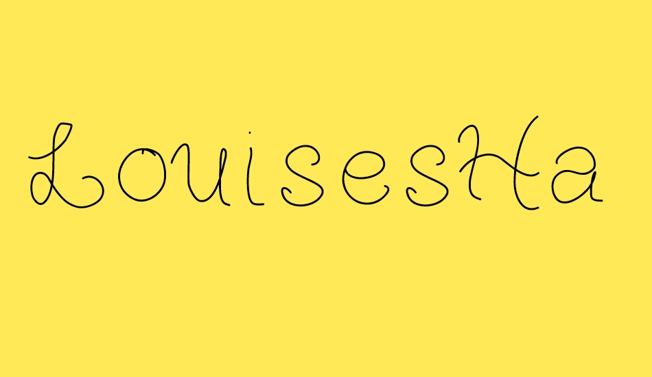 LouisesHand font big