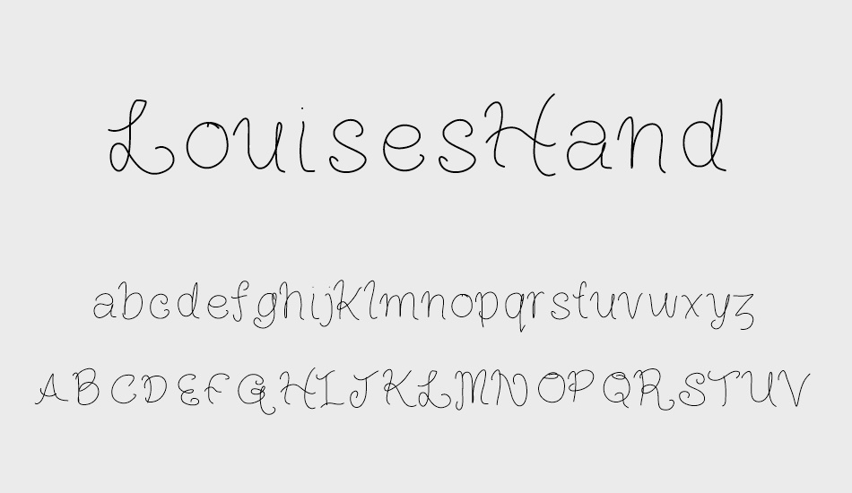 LouisesHand font