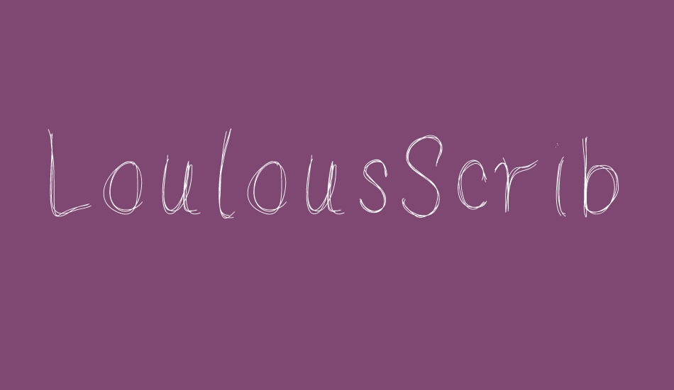 LoulousScribble font big