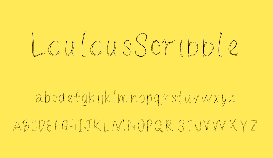 LoulousScribble font