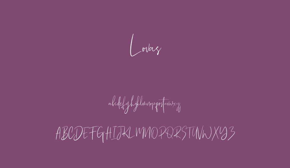 Lovas Free font