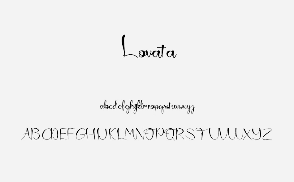 Lovata font