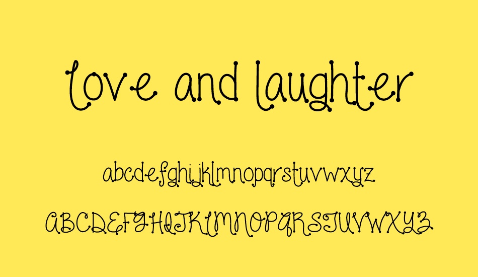 Love and laughter font