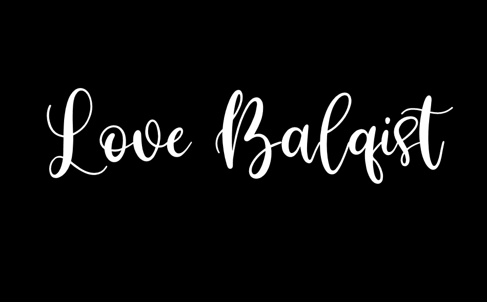 Love Balqist font big