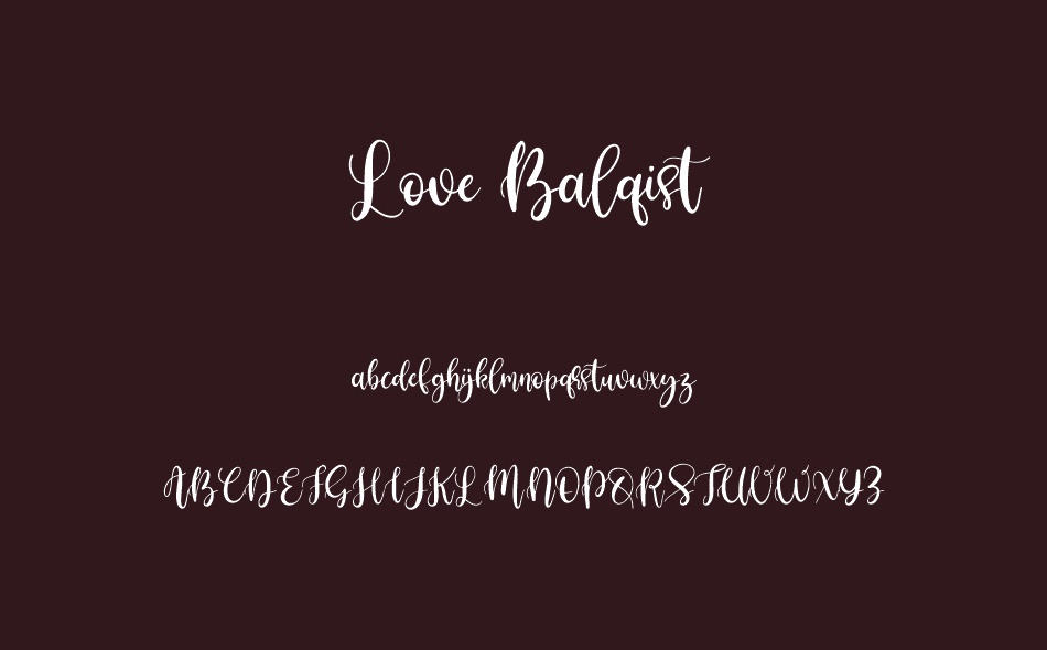 Love Balqist font