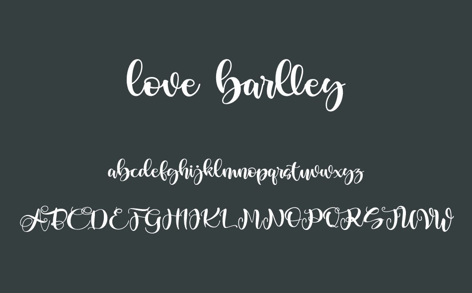 Love Barlley font