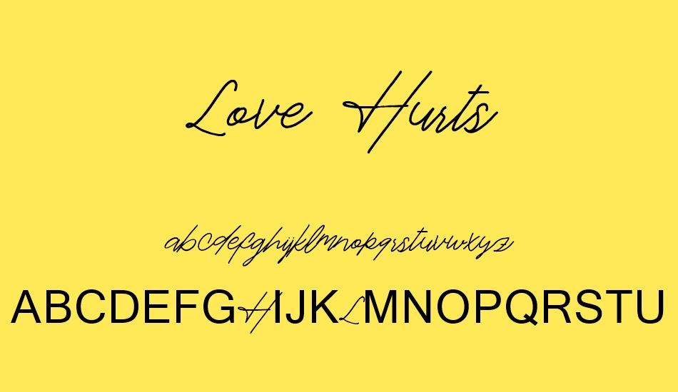 Love Hurts DEMO font