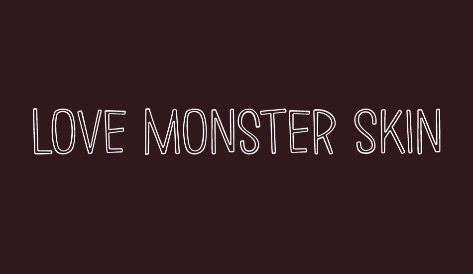 Love Monster Skinny Outline font big