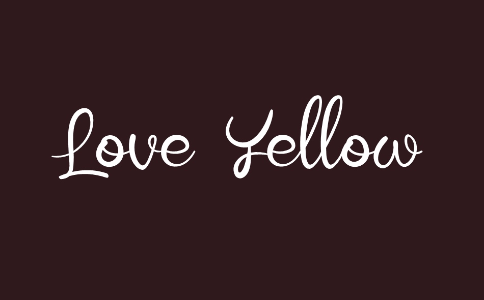 Love Yellow font big