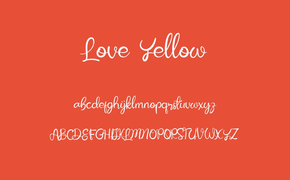 Love Yellow font