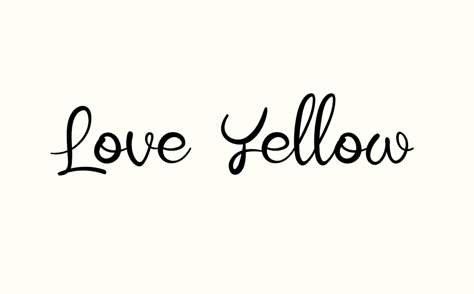 Love Yellow font big