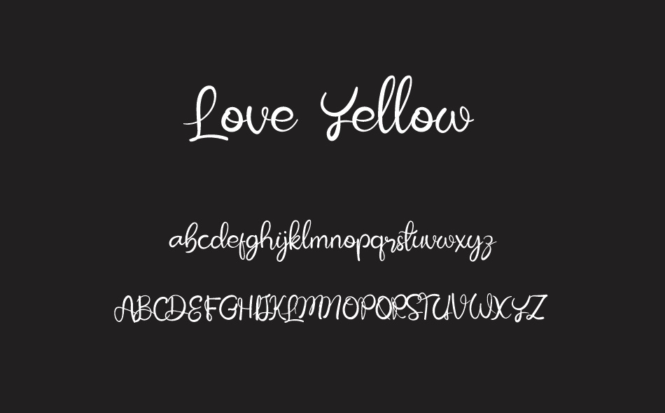 Love Yellow font