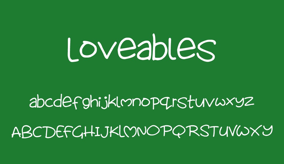 Loveables font